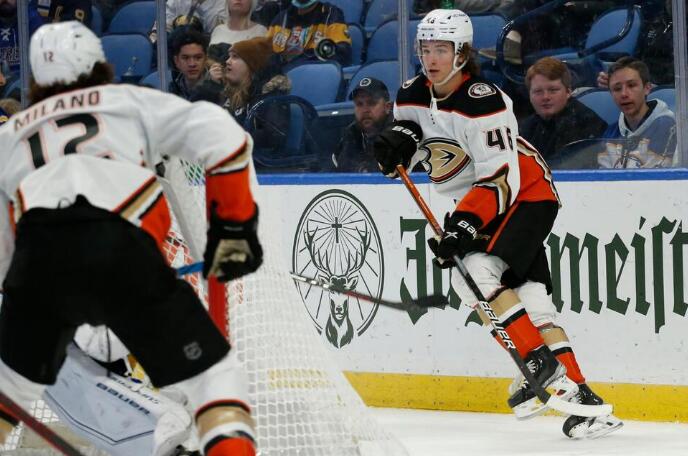 Zegras’ Over-The-Net Flip Lifts Ducks Over Sabres, 2-0