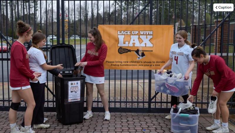 Lacrosse players snag shoes for charity