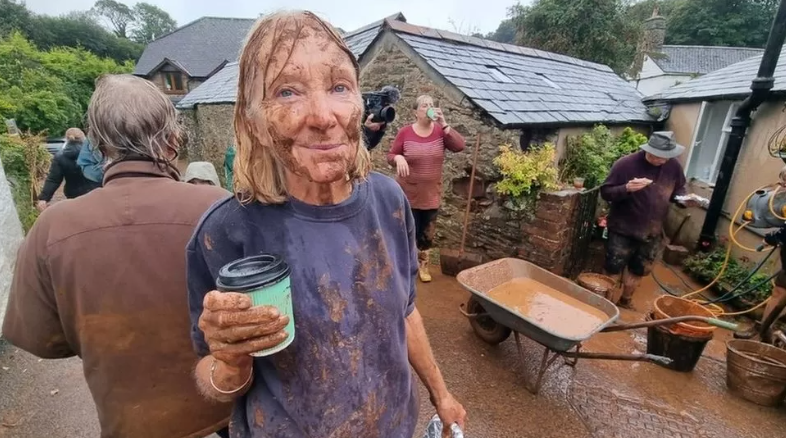 Clean-up operation under way after Devon flash floods