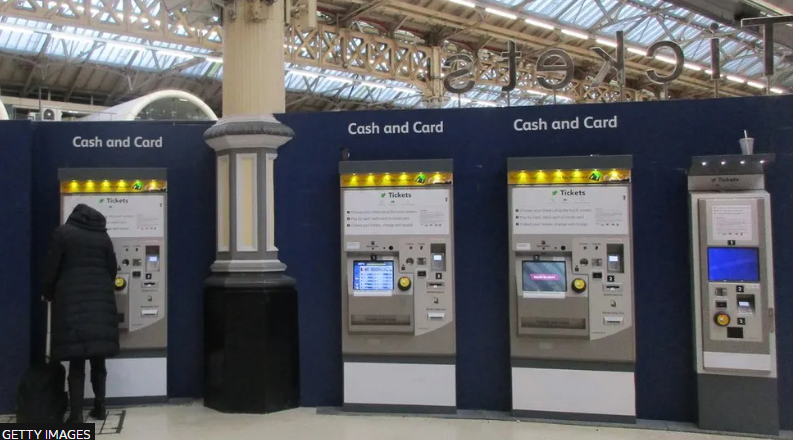 Train ticket machines charging double online price